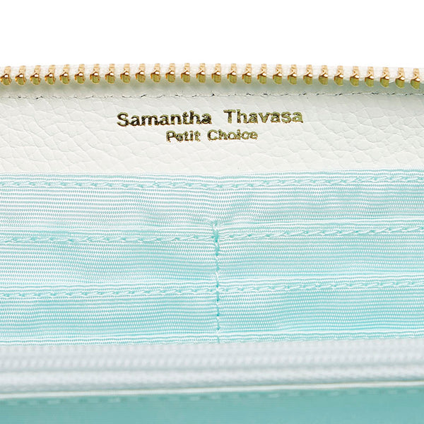 サマンサタバサ プチチョイス Avi アヴィ チェーン ショルダー 長財布 ミニショルダーバッグ ホワイト レザー レディース Samantha Thavasa 【中古】