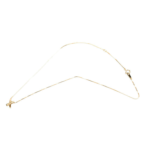 タサキ K18YG イエローゴールド ダイヤ0.04ct ネックレス レディース TASAKI 【中古】
