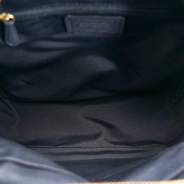 コーチ リュック バックパック ネイビー レザー レディース COACH 【中古】