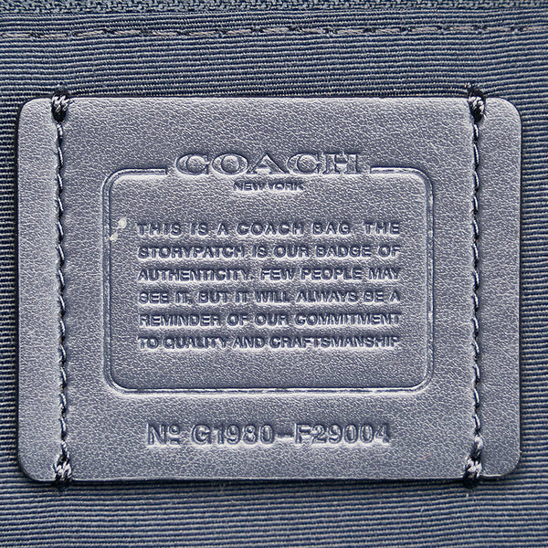 コーチ リュック バックパック ネイビー レザー レディース COACH 【中古】