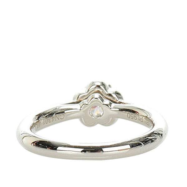 シャネル カメリア ハーフサークル リング 指輪 Pt950 プラチナ レディース CHANEL 【中古】