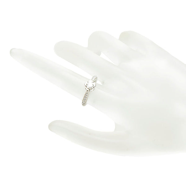 シャネル カメリア ハーフサークル リング 指輪 Pt950 プラチナ レディース CHANEL 【中古】