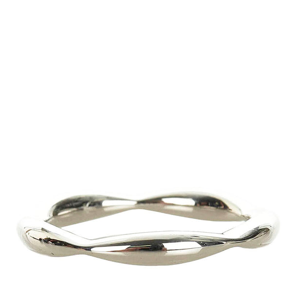 シャネル カメリア  ハーフエタニティ  リング 指輪 Pt950 プラチナ レディース CHANEL 【中古】