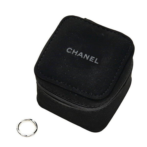 シャネル カメリア  ハーフエタニティ  リング 指輪 Pt950 プラチナ レディース CHANEL 【中古】