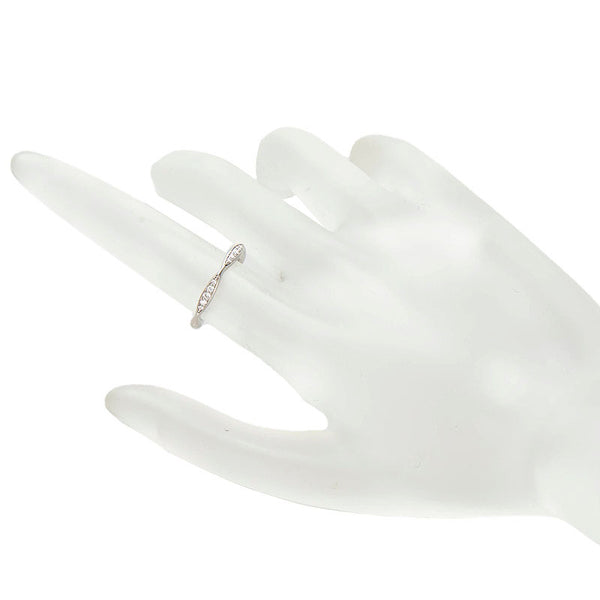 シャネル カメリア  ハーフエタニティ  リング 指輪 Pt950 プラチナ レディース CHANEL 【中古】