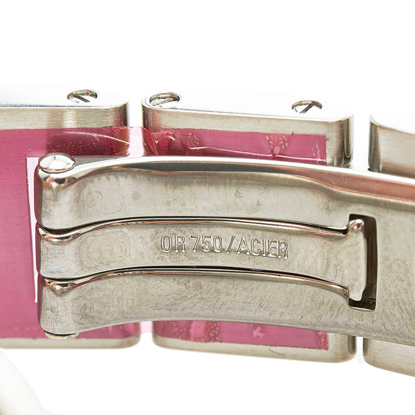 カルティエ バロンブルー SM 腕時計 W6920034 クオーツ ピンクシェル文字盤 ステンレススチール ピンクゴールド レディース CARTIER 【中古】