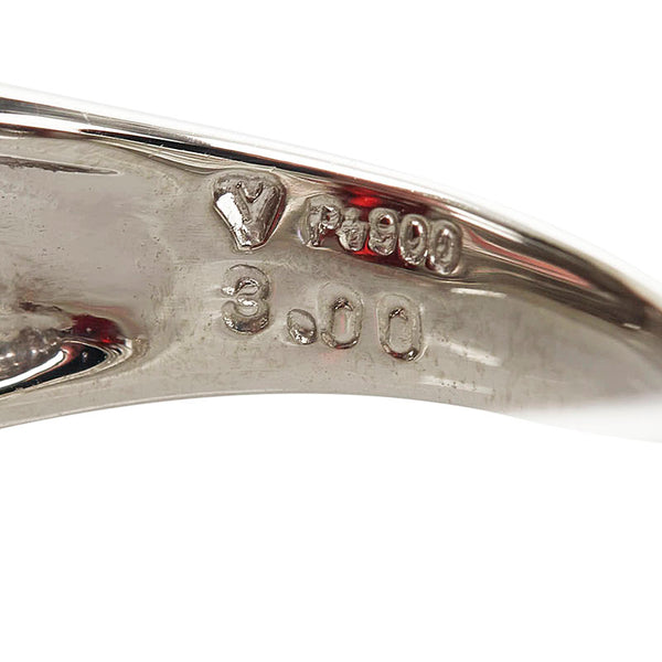 ノーブランド Pt900 プラチナ ガーネット3.00ct ダイヤ0.17ct リング 指輪 レディース no brand 11.5号 【中古】