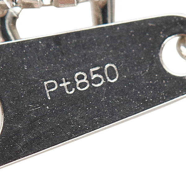 Pt900 プラチナ Pt850 プラチナ ダイヤ0.71ct ネックレス レディース 【中古】