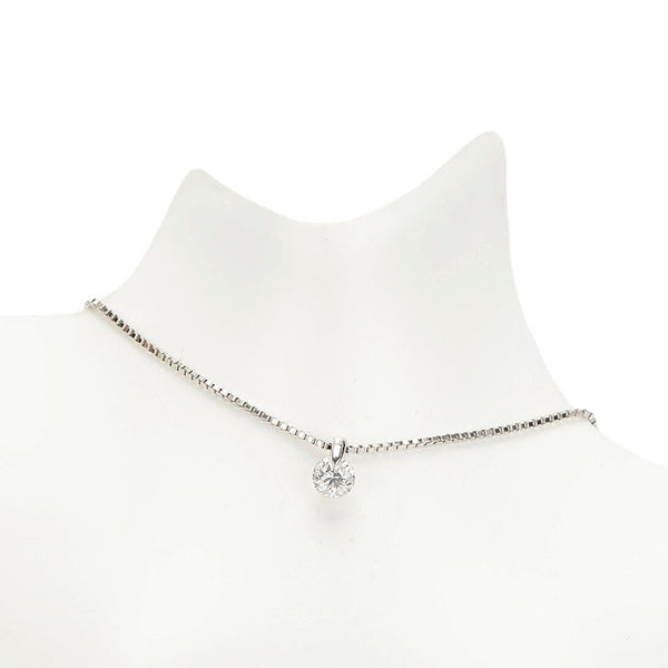 Pt900 プラチナ Pt850 プラチナ ダイヤ0.71ct ネックレス レディース 【中古】