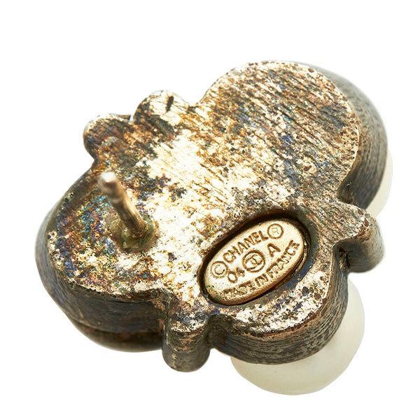 シャネル ココマーク ラインストーン ピアス シルバー メタル フェイクパール レディース CHANEL 【中古】