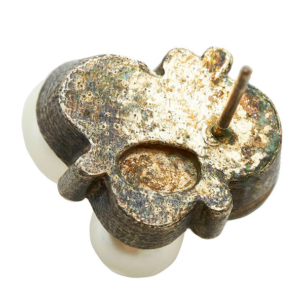 シャネル ココマーク ラインストーン ピアス シルバー メタル フェイクパール レディース CHANEL 【中古】