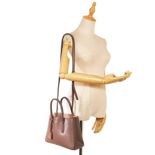 ケイトスペード ハンドバッグ ショルダーバッグ 2WAY グレージュ ブラウン レザー レディース Kate Spade 【中古】