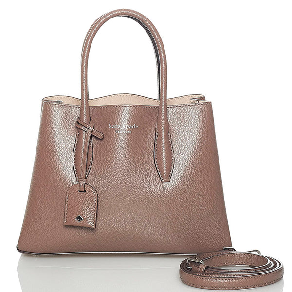 ケイトスペード ハンドバッグ ショルダーバッグ 2WAY グレージュ ブラウン レザー レディース Kate Spade 【中古】