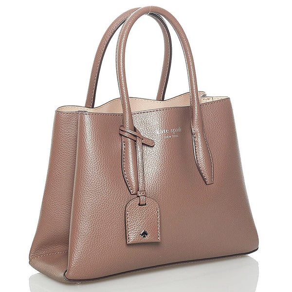 ケイトスペード ハンドバッグ ショルダーバッグ 2WAY グレージュ ブラウン レザー レディース Kate Spade 【中古】