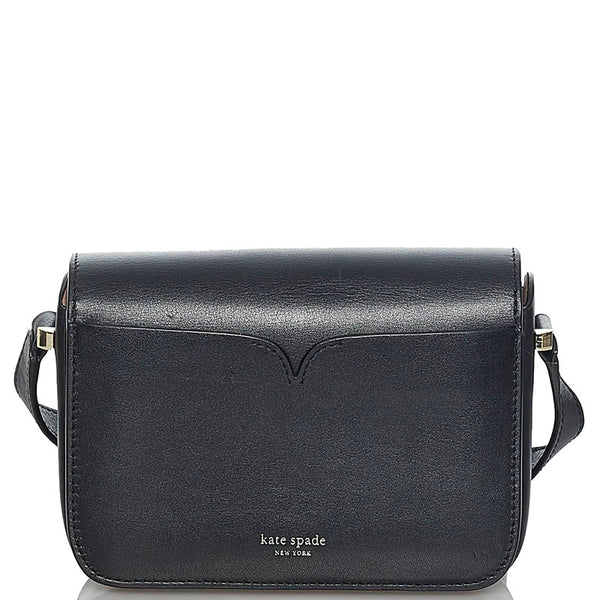 ケイトスペード スペード ハート ショルダーバッグ ブラック レザー レディース Kate Spade 【中古】