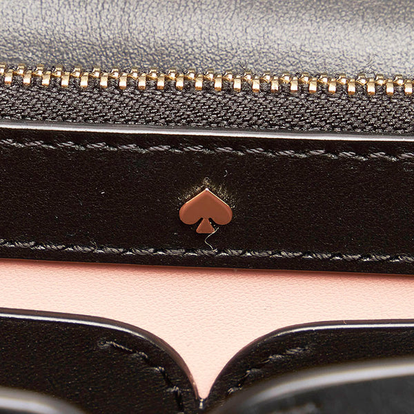 ケイトスペード スペード ハート ショルダーバッグ ブラック レザー レディース Kate Spade 【中古】