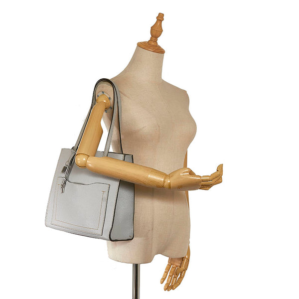 マークジェイコブス ハンドバッグ トートバッグ グレー レザー レディース MARC JACOBS 【中古】