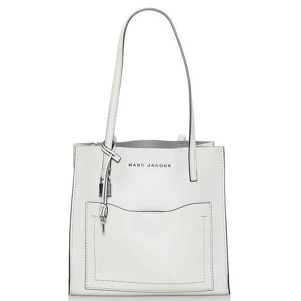 マークジェイコブス ハンドバッグ トートバッグ グレー レザー レディース MARC JACOBS 【中古】
