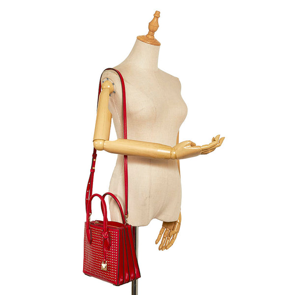 マイケルコース スタッズ ハンドバッグ ショルダーバッグ 2WAY レッド レザー レディース Michael Kors 【中古】