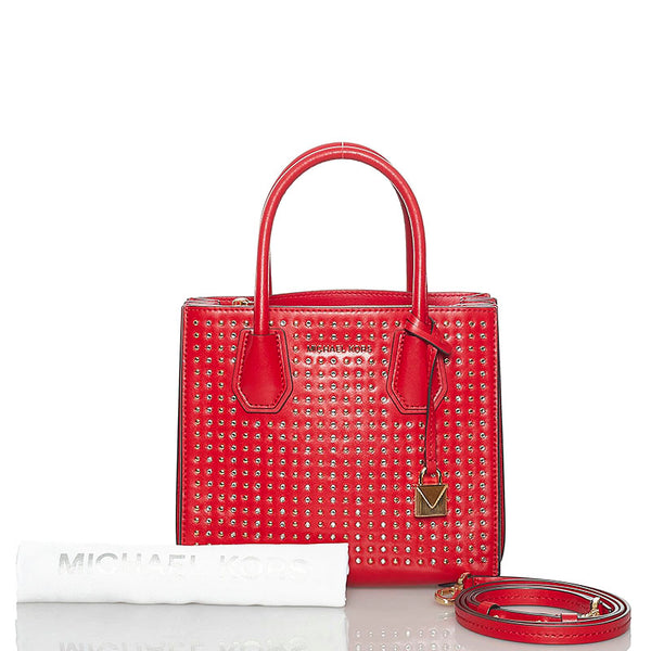 マイケルコース スタッズ ハンドバッグ ショルダーバッグ 2WAY レッド レザー レディース Michael Kors 【中古】