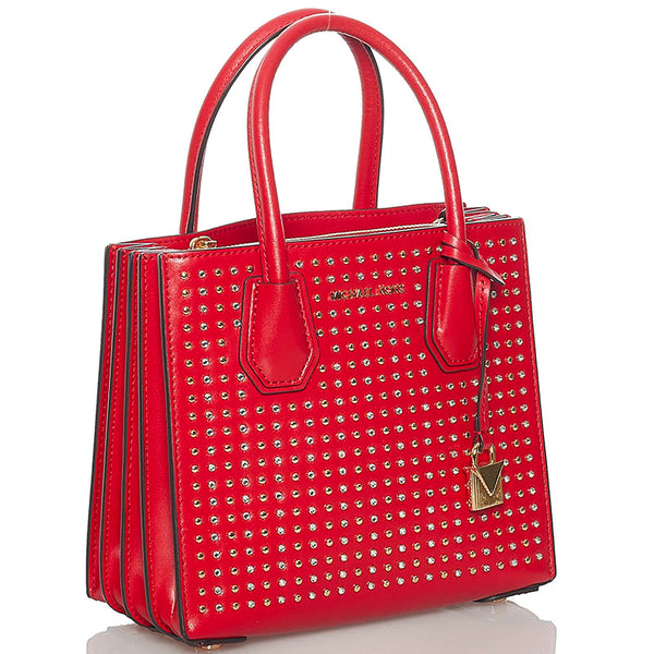 マイケルコース スタッズ ハンドバッグ ショルダーバッグ 2WAY レッド レザー レディース Michael Kors 【中古】