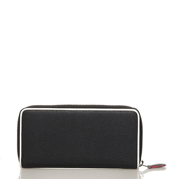 コーチ ラウンドファスナー 長財布 F12585 ブラック レザー レディース COACH 【中古】