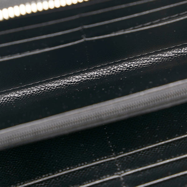 コーチ ラウンドファスナー 長財布 F12585 ブラック レザー レディース COACH 【中古】