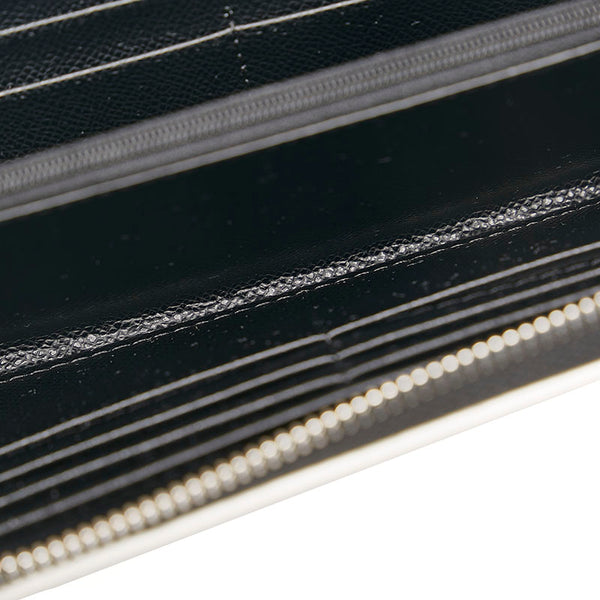 コーチ ラウンドファスナー 長財布 F12585 ブラック レザー レディース COACH 【中古】