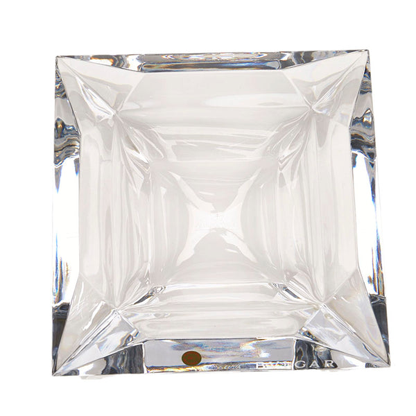 ブルガリ エキセントリカ 灰皿 クリア ガラス メンズ BVLGARI 【中古】