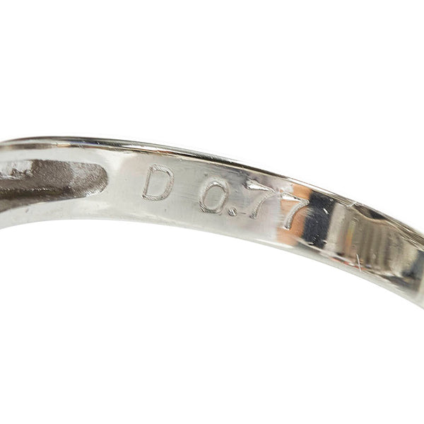 Pt900 プラチナ ブラックオパール2.54ct ダイヤ0.77ct カボション リング 指輪 レディース 11号 【中古】