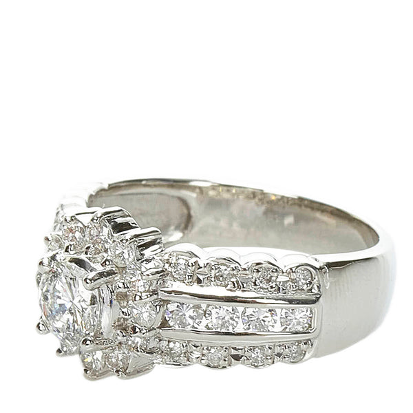 Pt900 プラチナ ダイヤ1.00ct リング 指輪 レディース 11.5号 【中古】