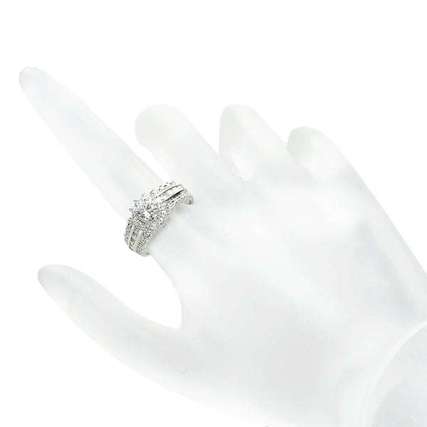 Pt900 プラチナ ダイヤ1.00ct リング 指輪 レディース 11.5号 【中古】