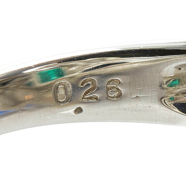 ノーブランド Pt900 プラチナ エメラルド1.37ct ダイヤ0.26ct リング 指輪 レディース no brand 10.5号 【中古】