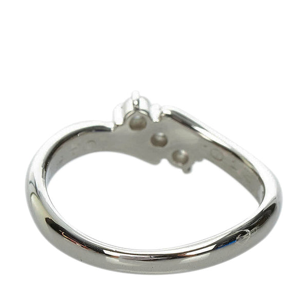 Pt900 プラチナ ダイヤ0.13ct リング 指輪 レディース 9.5号 【中古】