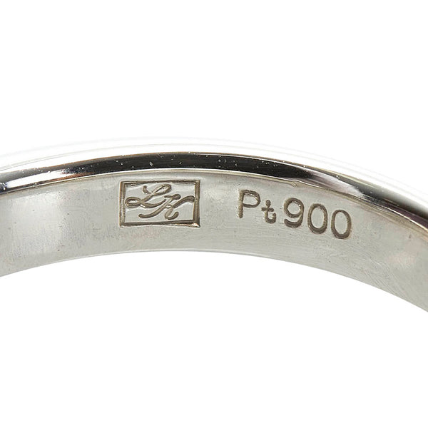 Pt900 プラチナ ダイヤ0.13ct リング 指輪 レディース 9.5号 【中古】