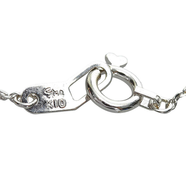 スタージュエリー K10WG ホワイトゴールド ブルートパーズ ダイヤ0.01ct ネックレス ペンダント レディース STAR JEWELRY 【中古】