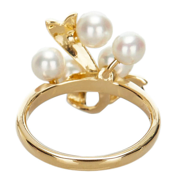 ミキモト K18YG イエローゴールド アコヤパール4.5～5mm リング 指輪 レディース MIKIMOTO 11.5号 【中古】