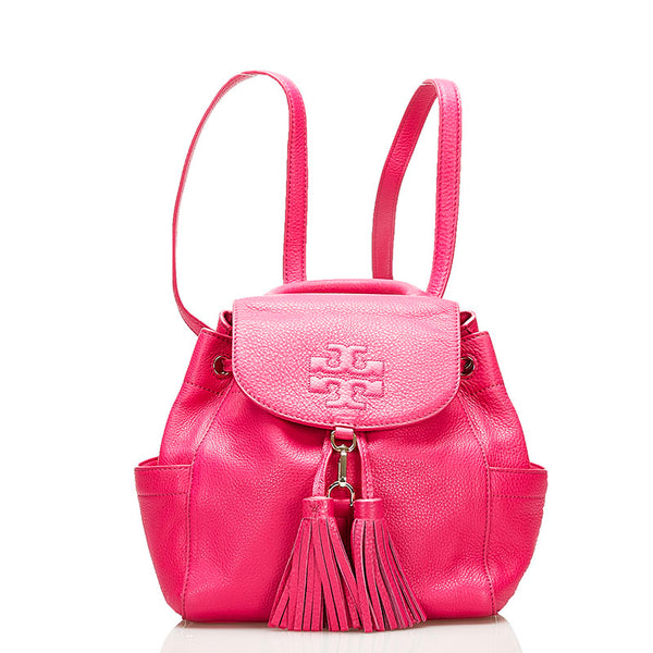 トリーバーチ タッセル リュック バックパック ピンク レザー レディース Tory Burch 【中古】