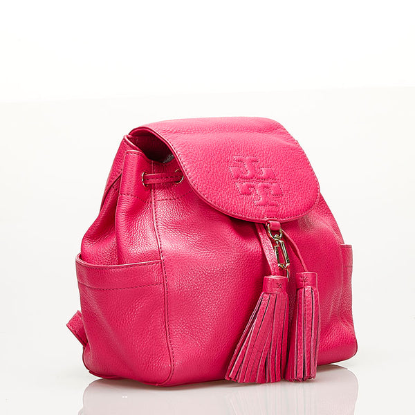 トリーバーチ タッセル リュック バックパック ピンク レザー レディース Tory Burch 【中古】