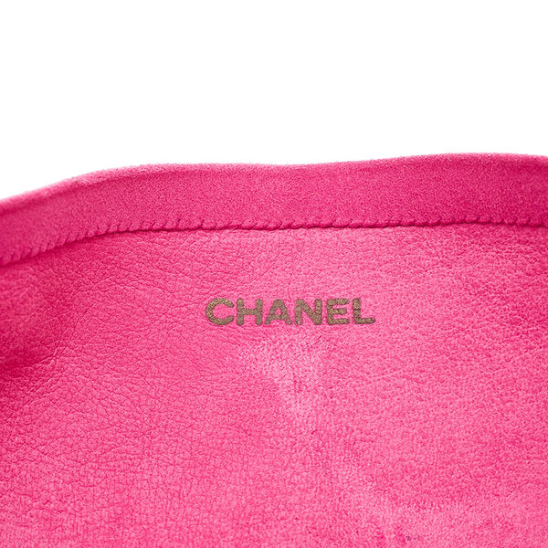 シャネル ココマーク グローブ ピンク スウェード レディース CHANEL 【中古】