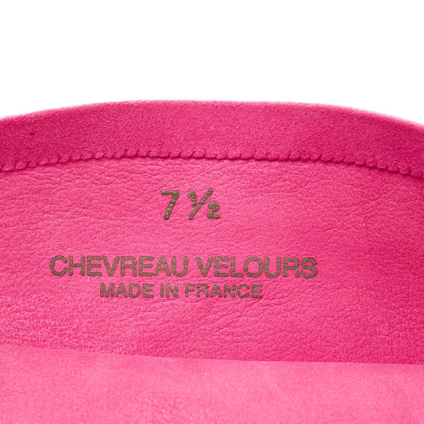 シャネル ココマーク グローブ ピンク スウェード レディース CHANEL 【中古】