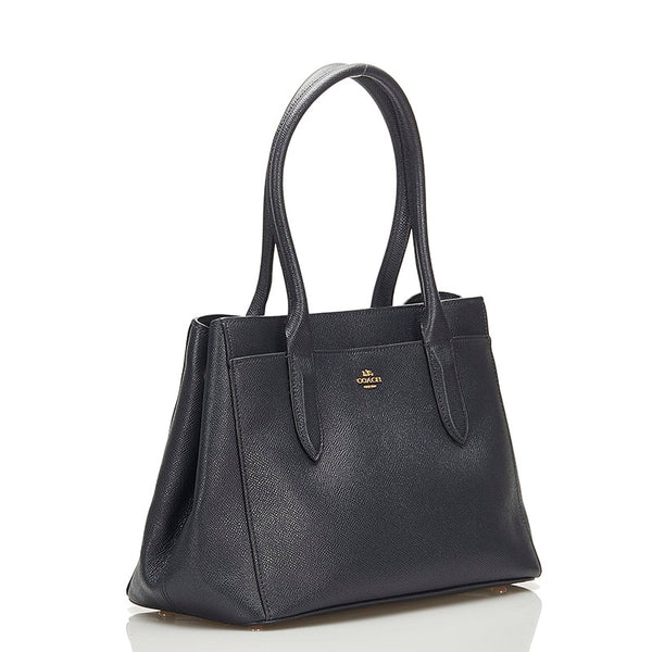 コーチ ベイリー キャリーオール ハンドバッグ 29457 ダークネイビー レザー レディース COACH 【中古】