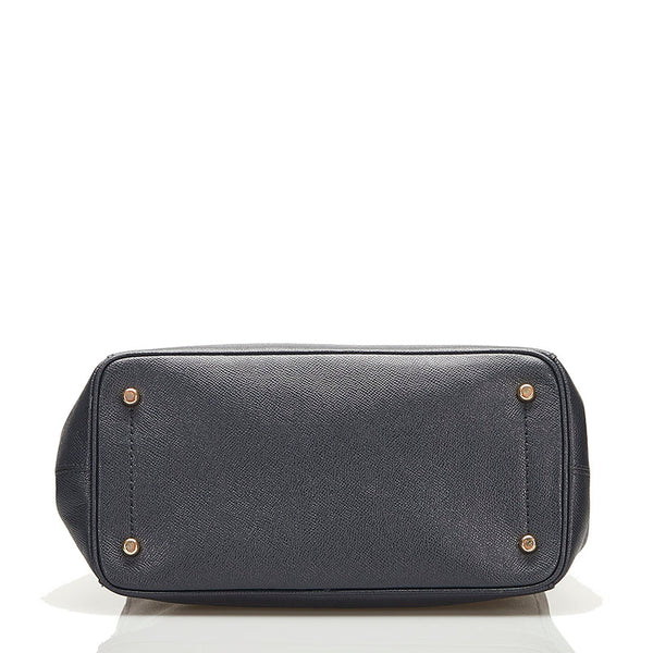 コーチ ベイリー キャリーオール ハンドバッグ 29457 ダークネイビー レザー レディース COACH 【中古】