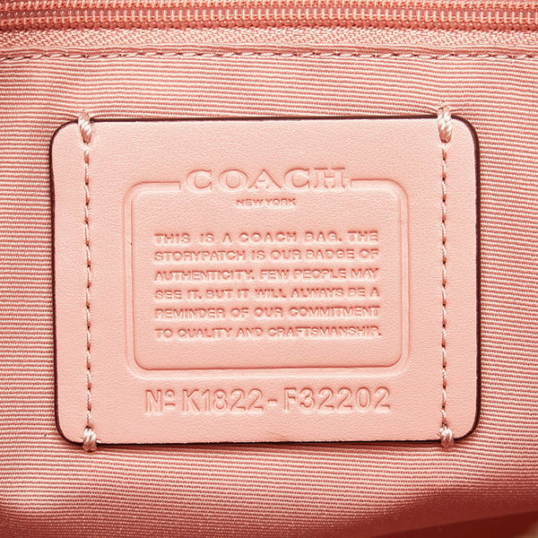 コーチ クロスグレイン ミニ ベネット サッチェル ハンドバッグ ミニボストン ショルダーバッグ 2WAY F32202 ピンク レザー レディース COACH 【中古】