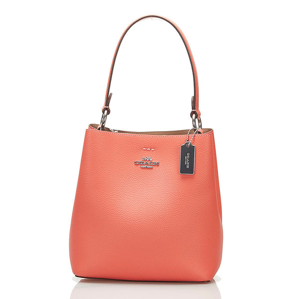 コーチ バケットバッグ ハンドバッグ ショルダーバッグ 2WAY L2080 1011 サーモンピンク レザー レディース COACH 【中古】