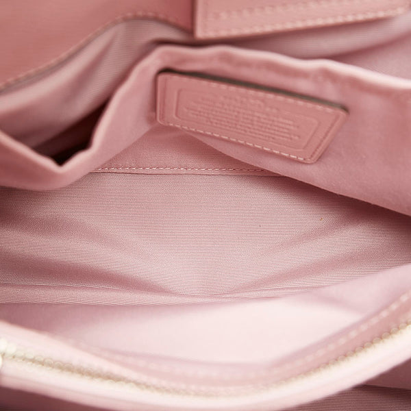 コーチ マーゴット キャリーオール ラグジュアリー スタッズド フローラル ハンドバッグ ショルダーバッグ 2WAY F36640 ピンク レザー レディース COACH 【中古】