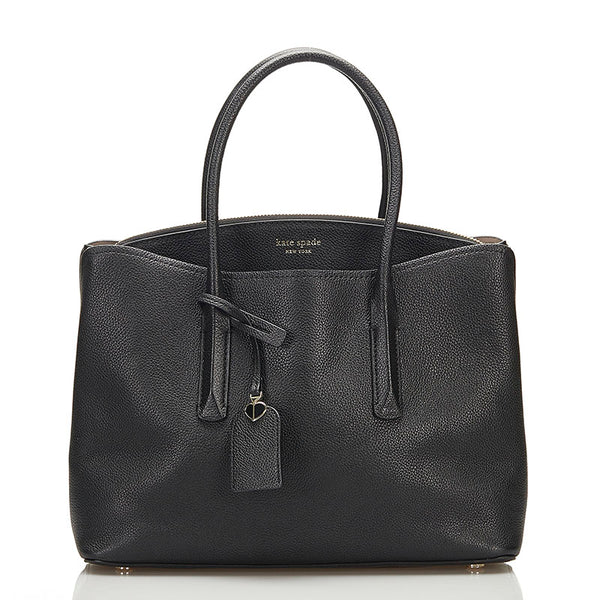 ケイトスペード マルゴー ラージ サッチェル ハンドバッグ ショルダーバッグ 2WAY ブラック レザー レディース Kate Spade 【中古】