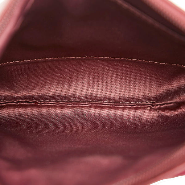 コーチ ポーチ ミニハンドバッグ ワインレッド ピンク レザー レディース COACH 【中古】