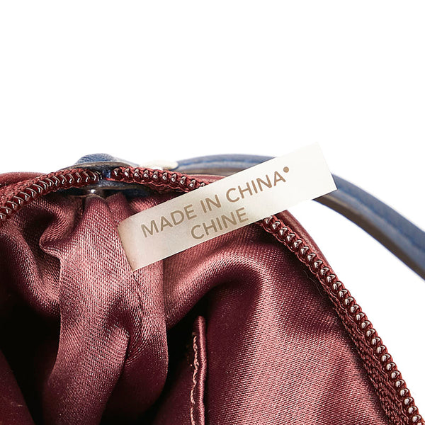 コーチ ポーチ ミニハンドバッグ ワインレッド ピンク レザー レディース COACH 【中古】