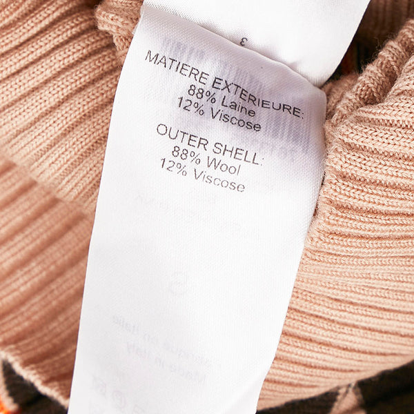 クロエ ストライプ 五分袖 ニット ピンク ウール ビスコース レディース Chloe 【中古】